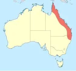 Map showing the distribution of the genus Micromidia in eastern Australia.