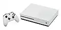 An Xbox One S console and controller