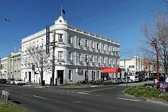 Middle Park Hotel, on the corner of Canterbury Road and Armstrong Street