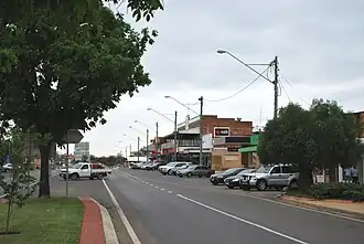 The main street of Miles (looking towards Roma and Charleville)