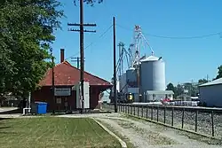 Milford Village Hall and grain elevator