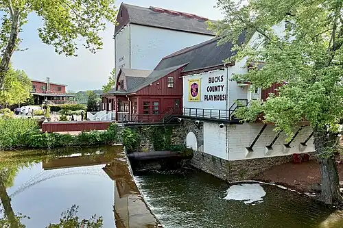 Waterfall and millpond on the Aquetong Creek