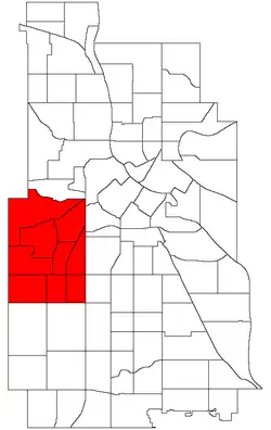 Location of Bde Maka Ska-Isles within the U.S. city of Minneapolis