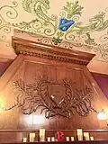 Mantelpiece inside the library