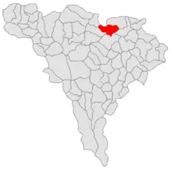 Location within Alba County