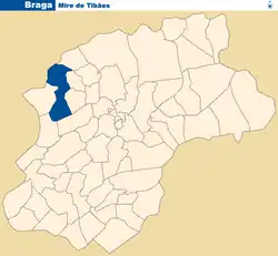 Location of Mire de Tibães
