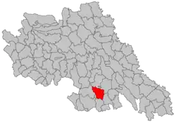 Location in Iași County