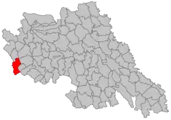 Location in Iași County