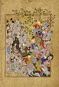 Persian miniature from the Haft Awrang in the Freer Gallery of Art, 1556–65, commissioned by Ibrahim Mirza and made in Mashhad.