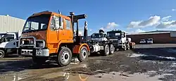 1991 Mitsubishi FS428 Hooklift seen in Australia.