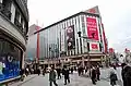 Mitsukoshi department store at Ginza. There are two symbols of lion heads at the entrance, which is a popular meeting place.