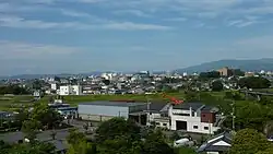 View of downtown Miyakonojo, from Miyakonojo Castle Ruin Park