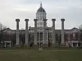 The Columns with Jesse Hall in the background
