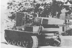 Toldi Páncélvadász prototype in the courtyard of the Hungarian Institute of Military Technology (HTI) in the spring of 1944. This is the only known authentic photo of the prototype.