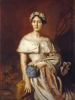 Portrait of Marie-Thérèse Tallien de Cabarrus by Théodore Chassériau