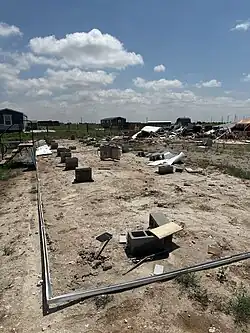 Image 113A mobile home swept away near Lubbock, Texas. (from Tornadoes of 2025)