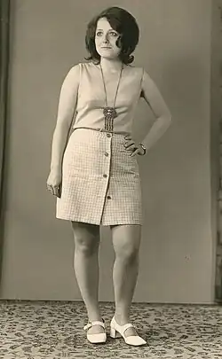 Image 56Woman in miniskirt, 1970 (from 1970s in fashion)