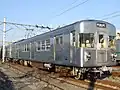 Preserved 3000 series cars 3001 and 3002 at Ayase Depot in December 2007