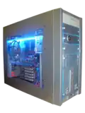 Enthusiast case featuring translucent panel casemod