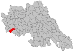 Location in Iași County