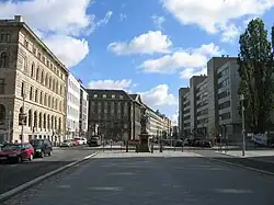 View of the street facing east