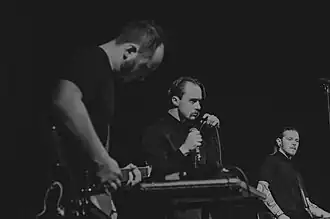 Molchat Doma performing in Lithuania in 2019