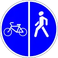 Segregated pedestrian and bicycle path
