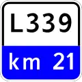 Kilometer indicator for expressways