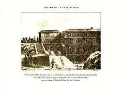 Old engraving of the Casablanca mill in 1833.