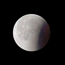 High dynamic range composition of end of the partial eclipse in Berlin, Germany, 19:39 UTC