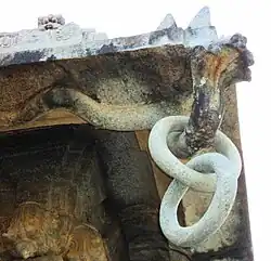 Five headed snake and stone chain