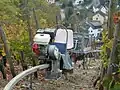 Petrol powered car of Monorackbahn in a vineyard near Kobern-Gondorf