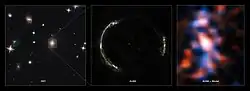 Montage of the SDP.81 Einstein ring and the lensed galaxy