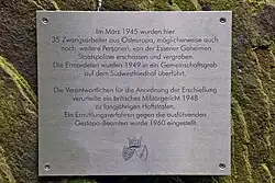 Memorial stone at Montagsloch