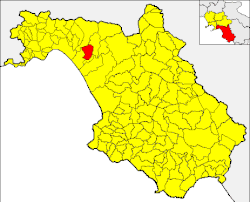 Montecorvino Pugliano within the Province of Salerno and Campania