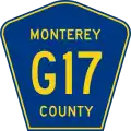 County Road G17 marker