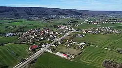 Aerial view of Montigny-sur-l'Ain
