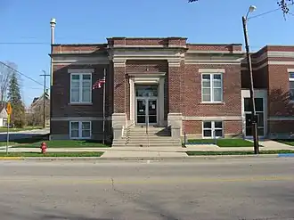 Brick library building
