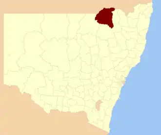 Location in New South Wales