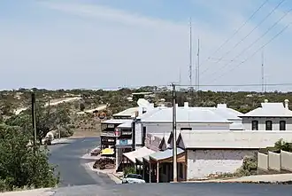 Main street of Morgan on the west bank of the Murray River in the Hundred of Eba