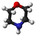 ball-and-stick model of the morpholine molecule