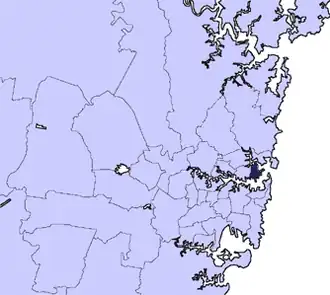 Location in metropolitan Sydney