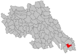 Location in Iași County