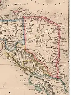 Mosquito Coast (in red)