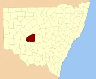 Location in New South Wales