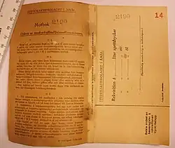 "Motbok" - Åmål systembolag (1920). Section 1