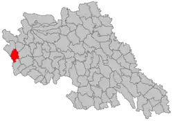 Location in Iași County