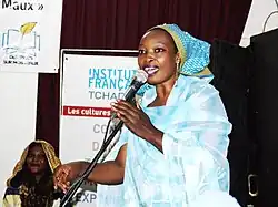 Mitchala at the literary competition "Des mots sur nos maux"