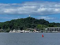 Mount Baldhead viewed across the Kalamazoo Lake