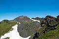 Lava dome on the summit